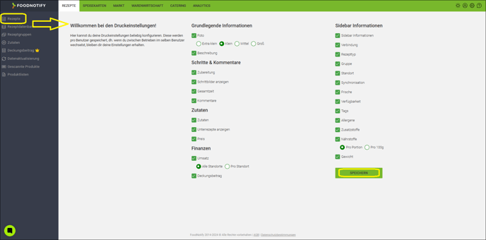 Recipe Print settings2